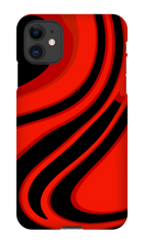 Red and Black swirl iPhone case