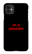 Funda de celular para iPhone con frase roja