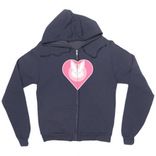 Bunny Heart Zip Up Hoodie