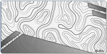 Monochrome White Topo XXL Gaming Mousepad