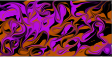 Black orange purple 18"x36"