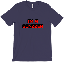 Playera manga corta con frase I'M A GONZZER roja