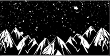 black and white landscape xxl mousemat