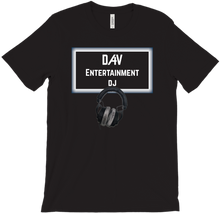 D4V Entertainment T-Shirt Logo White w Headphones