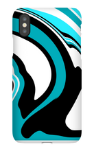 Black and Blue Swirl iPhone Case