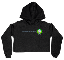 Pretending to be human women's cropped hoodie