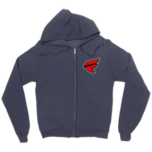 Red Logo Zip Up Hoodie