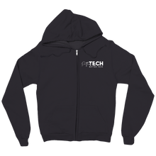 Zip-up Hoodie - White logo