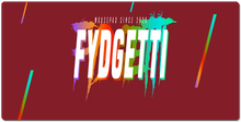 FYDGETTI XXL Mousepad White Text