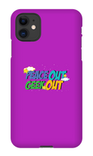 peace out geek out iphone case!