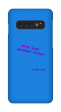 Chickenstrips purple text Samsung Phone Cases