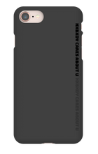 nxbxdy cares about you  iPhone Case