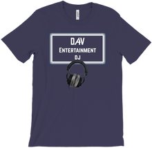 D4V Entertainment T-Shirt Logo White w Headphones