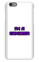 Funda de celular para iPhone con frase morada