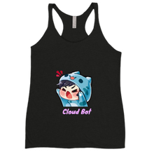 Ladies Cloud Bot Emoji - Racerback Tank