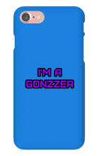Funda de celular para iPhone con frase morada