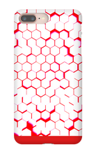 Red and White Hexagon iPhone Phonecase