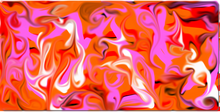 White Red Pink orange 18"x36"