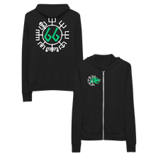 Vegvísir 66 Green Unisex Zip Hoodie