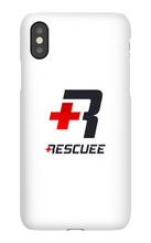 RESCUEE iPhone Case Black and Red Logo