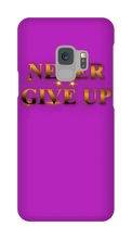 Never Give Up Samsung Phone Cases - gold