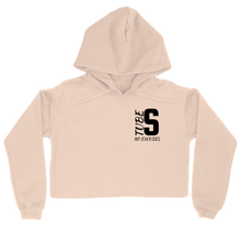 NO EXCUSES womens cropped hoodie