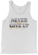 Never Give Up Tank Top (silber)
