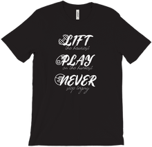 Never Stop Trying (White Text) T-shirt