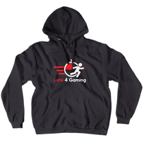 late4gaming White Logo Hoodies