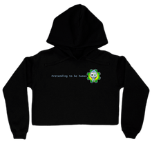 Pretending to be human women's cropped hoodie