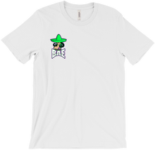 white logo tee