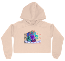 Blue Rose Bud Cropped Hoodie