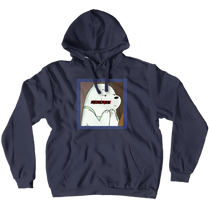 my new logo Hoodie red & white & gray logo