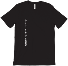 T-shirt white logo+name vertical