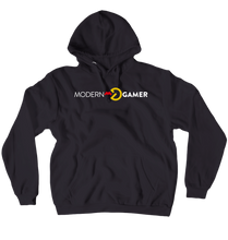 Modern Gamer White Logo Hoodies (No-Zip/Pullover)