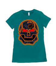 Tshirt Women Orange Skull