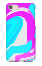 Pink and Cyan Swirl iPhone Case