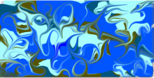 Blue Baby Blue Gold 18"x36"