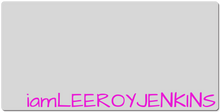 iamleer0yjenkins XXL Gaming Mousepad