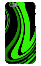 Green and Black Swirl iPhone Case