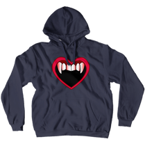 Vampire Heart Fangs Hoodie