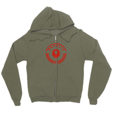 Marksis21 Red Logo Zip Up Hoodie