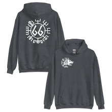 Vegvísir 66 White Unisex Hoodie