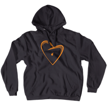 Burning Orange Heart Hoodies (No-Zip/Pullover)