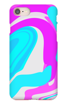 Pink and Cyan Swirl iPhone Case