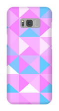 Pink, Blue and White Mosaic Samsung Phonecase