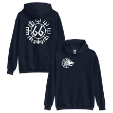 Vegvísir 66 White Unisex Hoodie