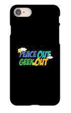 peace out geek out iphone case!