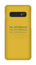 The_NiftyBiscuit Falling Text Samsung Phone Case
