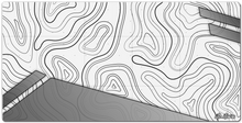 Monochrome White Topo XXL Gaming Mousepad